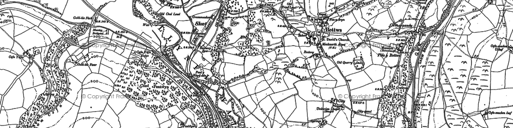 Old map of Bettws in 1897