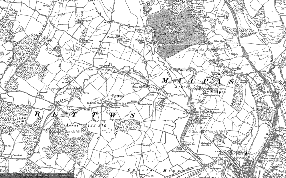 Old Map of Bettws, 1899 - 1900 in 1899