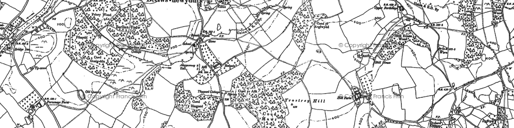 Old map of Trostrey Hill in 1899