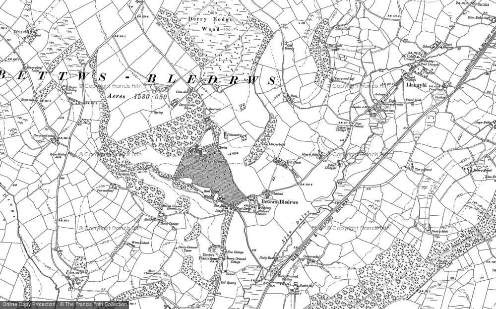 Old Map of Betws Bledrws, 1904 in 1904