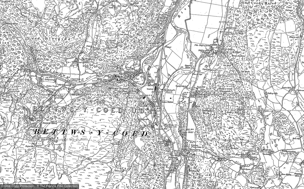 OLD ORDNANCE SURVEY MAP PONTNEWYNYDD 1899 PLAS-Y-COED CWM-NANT-DDU WAUNFELIN