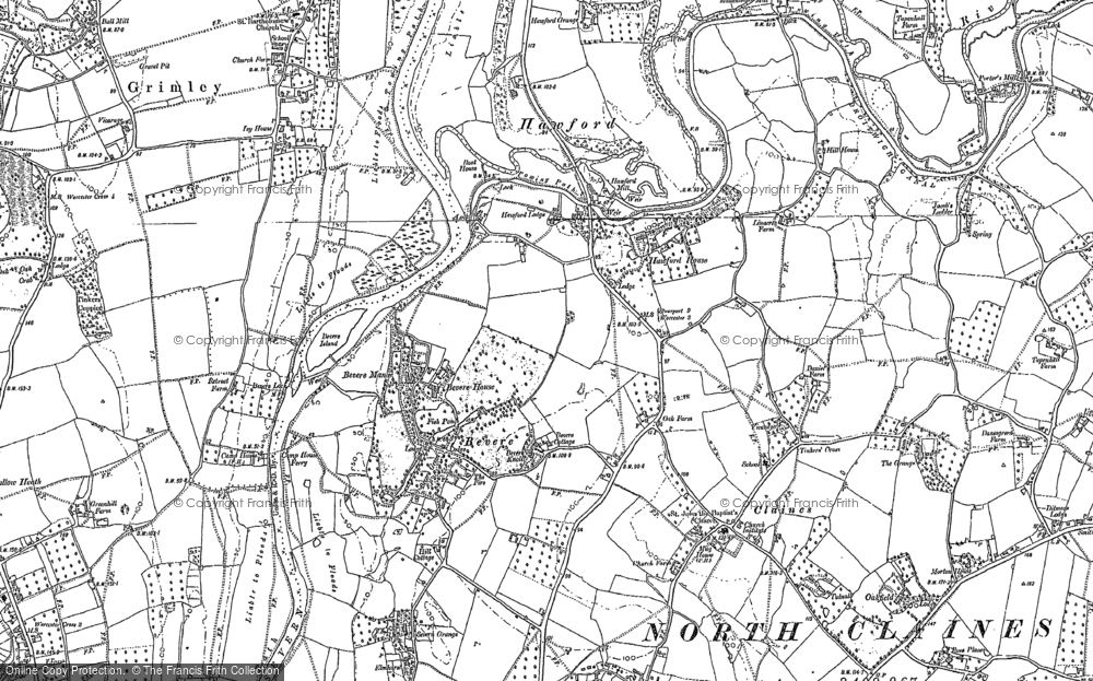 Old Map of Historic Map covering Barbourne in 1884