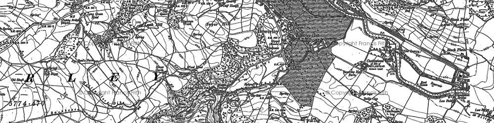 Old map of Brandstone Beck in 1907