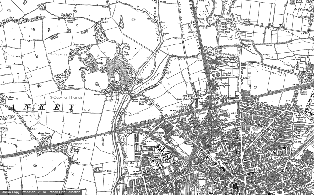 Old Map of Bewsey, 1891 - 1905 in 1891