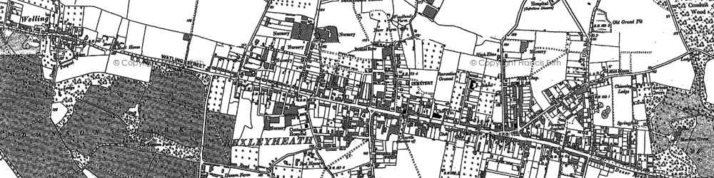 Old map of Bexleyheath in 1895