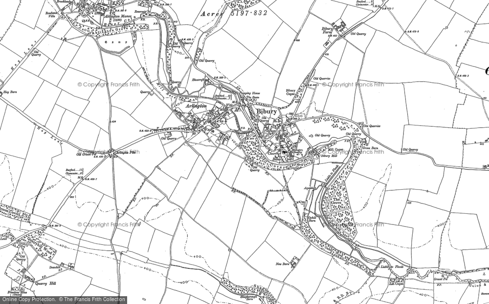Old Map of Historic Map covering Arlington Row in 1881