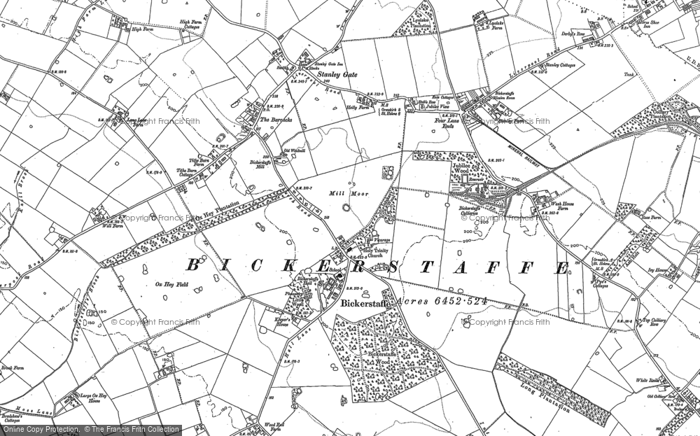 Old Map of Historic Map covering Barrow Nook in 1891