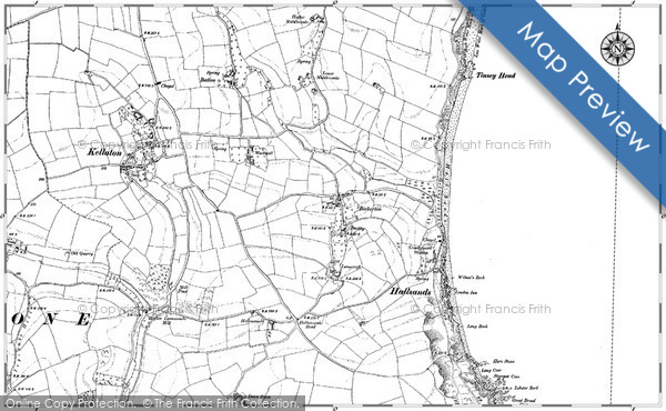 Old Map of Historic Map covering Tinsey Head in 1905