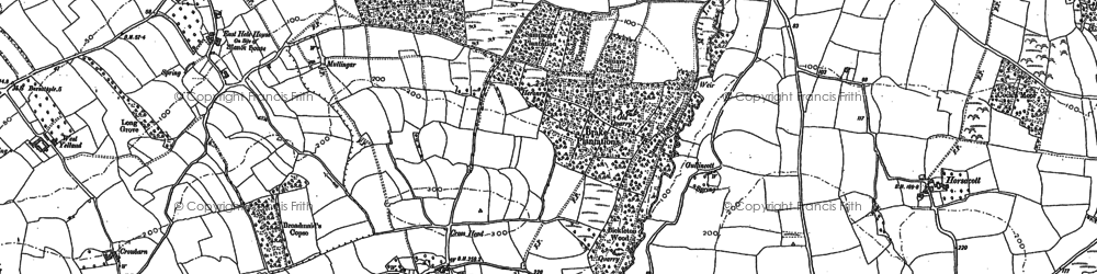 Old map of Bickleton in 1886