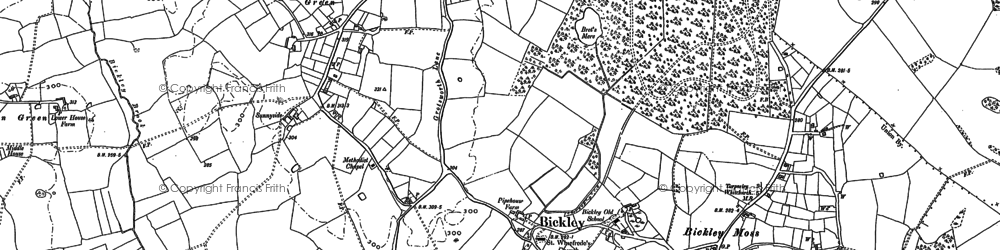 Old map of Bickley Brook in 1897