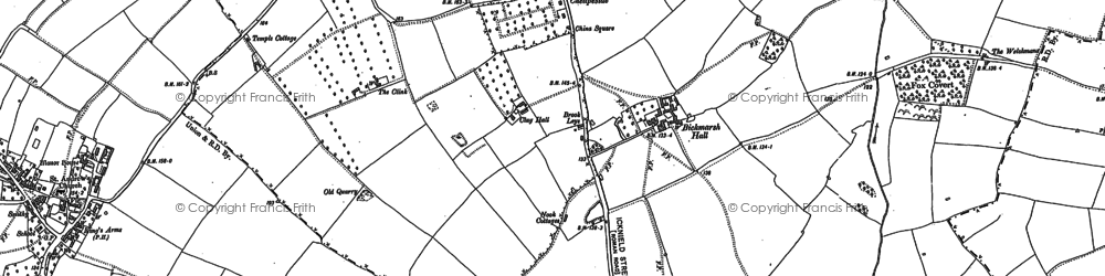 Old map of Bickmarsh Hall in 1883