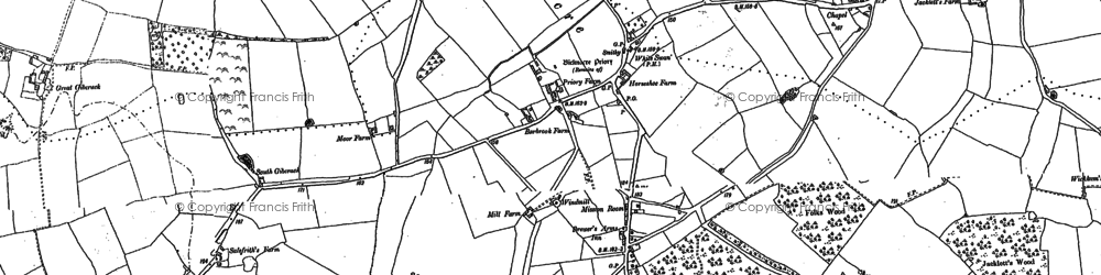 Old map of Bicknacre in 1895