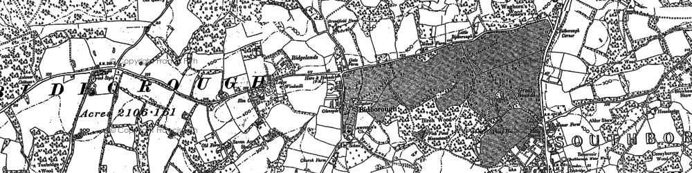 Old map of Bidborough in 1895