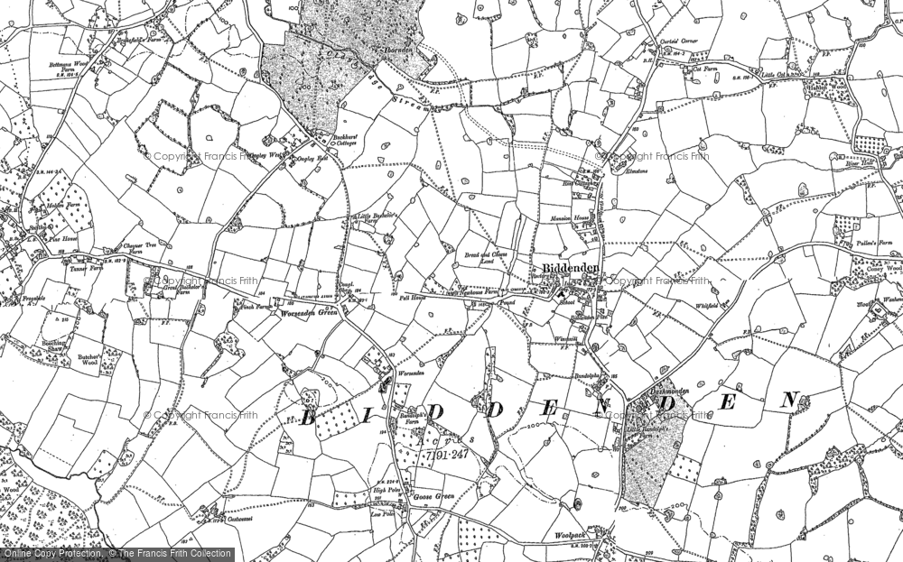 Old Map of Biddenden, 1896 - 1897 in 1896