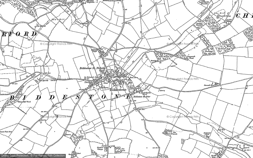 Old Map of Biddestone, 1919 - 1920 in 1919