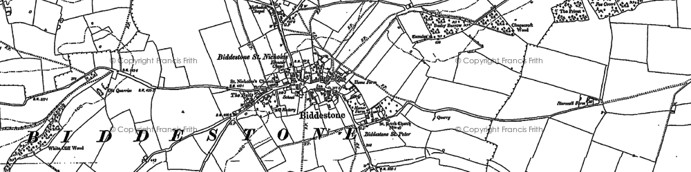 Old map of Biddestone in 1919