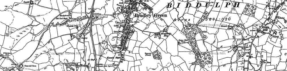 Old map of Braddocks Hay in 1878