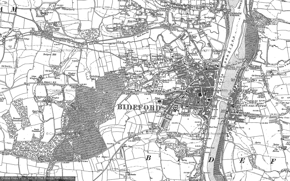 Old Map Devon 1906 Bideford 19NW 