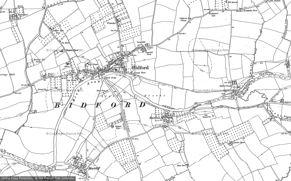 Old Map of Bidford-on-Avon, 1883 - 1885 in 1883