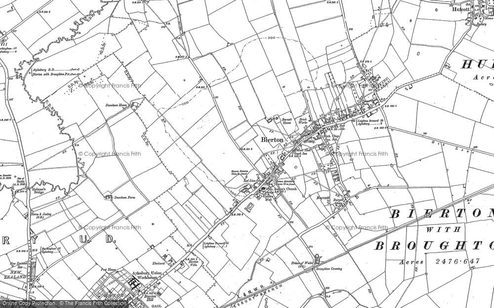 Old Map of Bierton, 1899 - 1900 in 1899