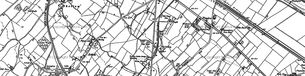 Old map of Little Mancot in 1898