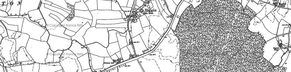 Old map of Biggin in 1889