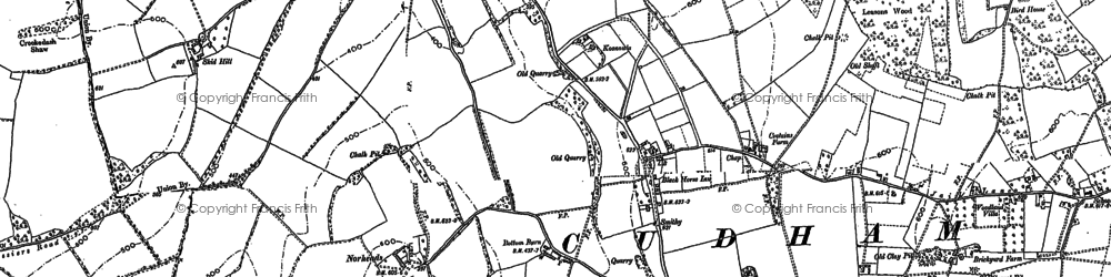 Old map of Biggin Hill in 1908