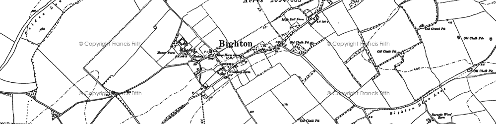 Old map of Bighton Manor in 1894