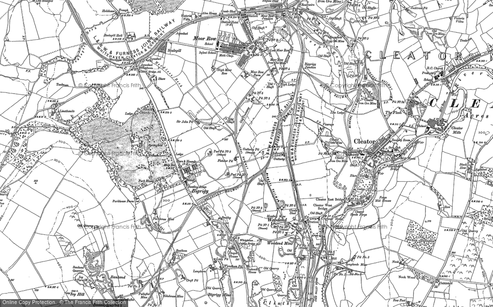 Old Map of Historic Map covering Southam in 1923