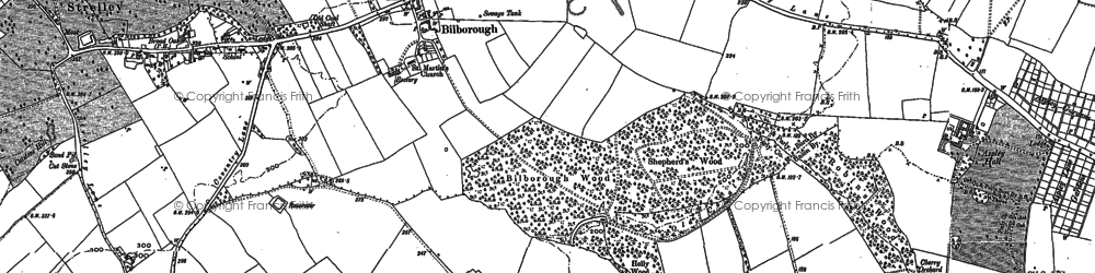 Old map of Bilborough in 1881