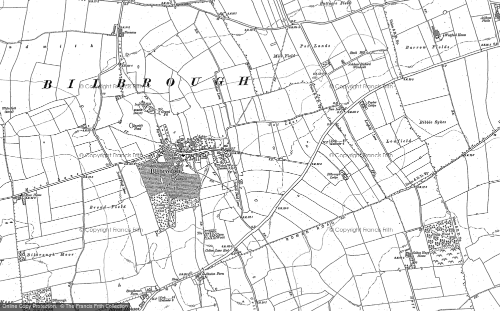 Old Map of Bilbrough, 1891 in 1891