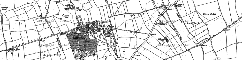 Old map of Bilbrough in 1891