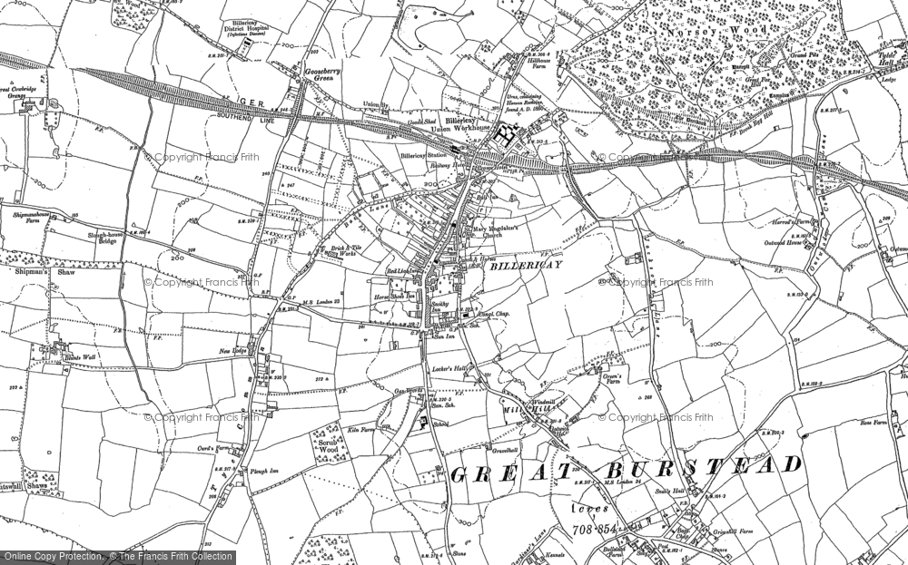 Old Map of Historic Map covering Sunnymede in 1895