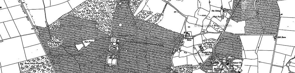 Old map of Ashridge Manor in 1898