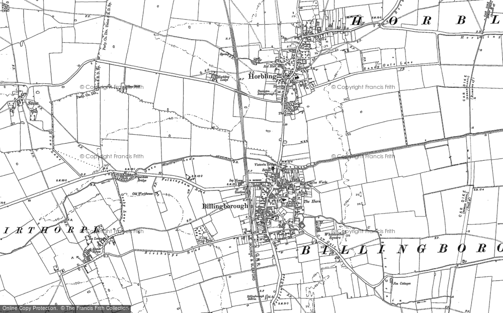 Old Map of Billingborough, 1887 in 1887
