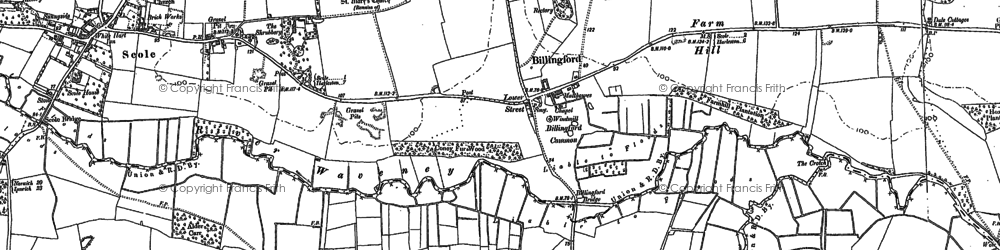 Old map of Billingford in 1903