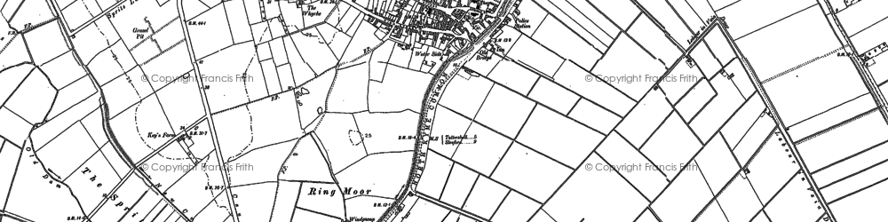 Old map of Billinghay in 1887