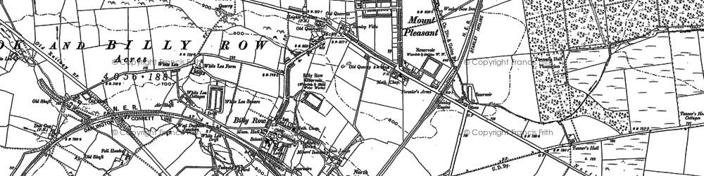 Old map of Billy Row in 1895