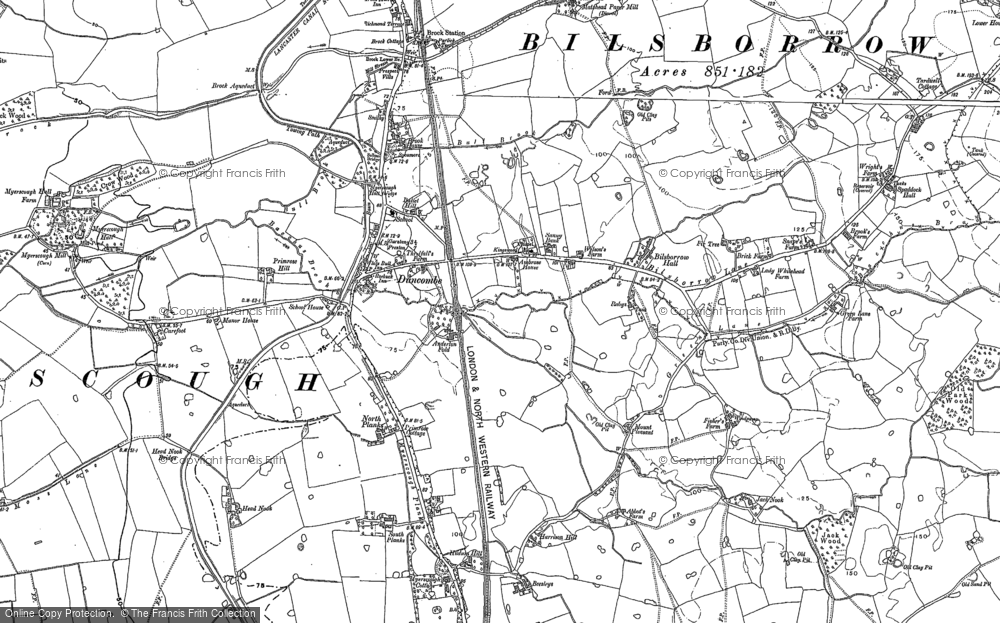 Old Map of Historic Map covering Anderton Fold in 1892