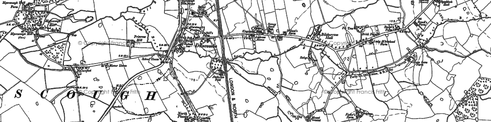 Old map of Duncombe in 1892