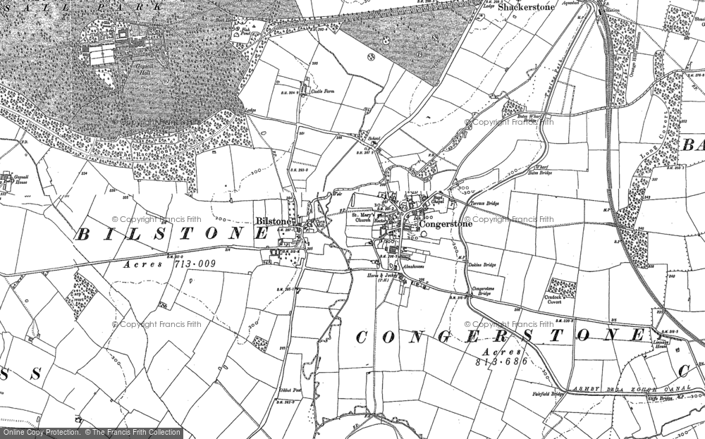Old Map of Bilstone, 1885 - 1901 in 1885