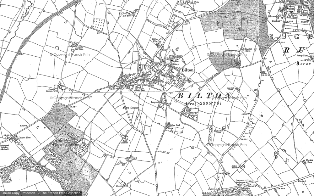 Old Map of Bilton, 1886 - 1903 in 1886