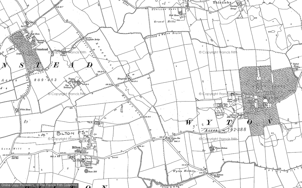 Old Map of Bilton, 1889 - 1890 in 1889