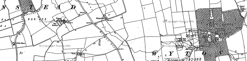 Old map of Bilton in 1889