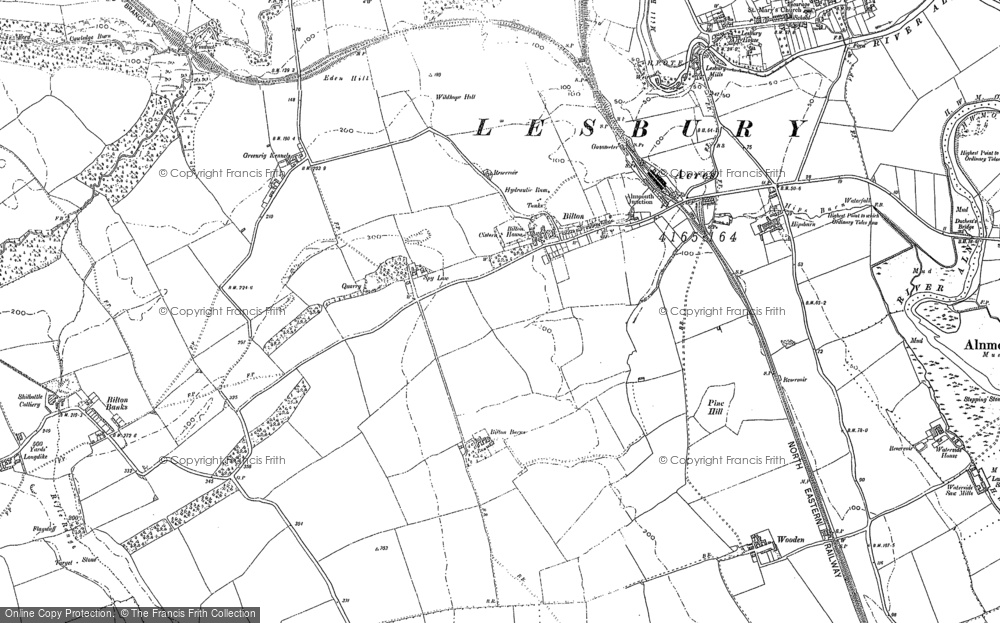 Old Map of Historic Map covering Bilton Barns in 1896