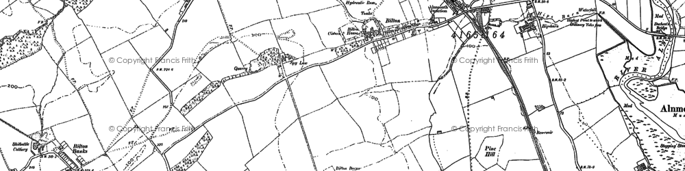 Old map of Bilton in 1896