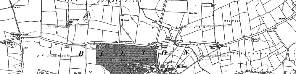 Old map of Bilton Grange in 1892