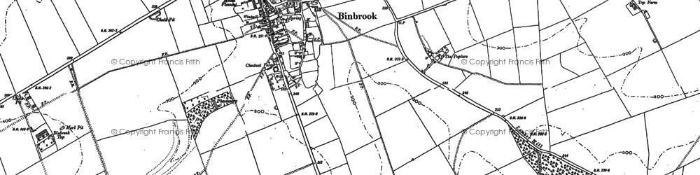 Old map of Binbrook in 1886