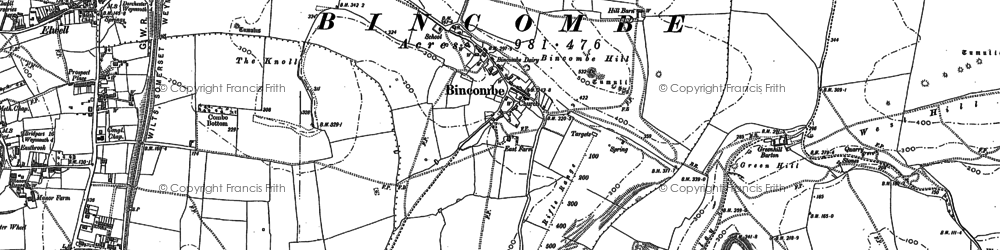 Old map of Bincombe in 1886