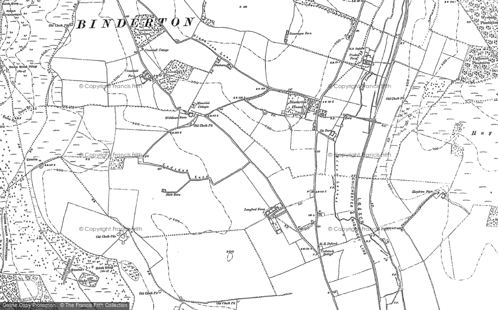 Old Map of Binderton Ho, 1896 in 1896